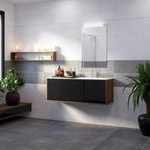 LUNART Brilla Inserto Galassie Antracite A+B csempe Nat./Ret. 25x75