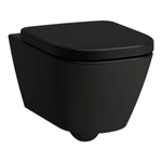 LAUFEN MEDA Kombipack, perem nélküli fali WC ülőkével, Matt Black