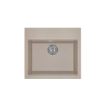 Beige LUNART Cuki Lux egymedencés gránit mosogató