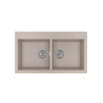 Beige LUNART Peter kétmedencés gránit mosogató