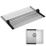 LUNART Edényszárító roll mat 380x250mm, Chrome/Black