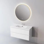LUNART Erin 80 természetes fényű (4000K) LED tükör, Gold