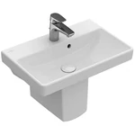 VILLEROY Avento szögletes mosdó 550x370, Glossy White Alpin