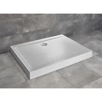 RADAWAY Doros Stone D szögletes akril zuhanytálca előlappal és szifonnal 110x80, fehér