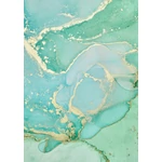 HB SPC/vinyl vízálló fali panel, Painted Marble Green (2605 x 1868 mm)