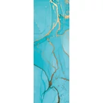 HB SPC/vinyl vízálló fali panel, Painted Marble Blue (2605 x 934 mm)
