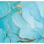 HB SPC/vinyl vízálló fali panel, Painted Marble Blue (2605 x 2802 mm)