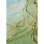 HB SPC/vinyl vízálló fali panel, Painted Marble Green and Blue (2605 x 1868 mm)