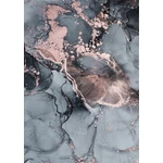 HB SPC/vinyl vízálló fali panel, Painted Marble Black (2605 x 1868 mm)