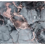 HB SPC/vinyl vízálló fali panel, Painted Marble Black (2605 x 2802 mm)