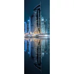 HB SPC/vinyl vízálló fali panel, Dubai Marina by Night (2605 x 934 mm)