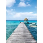 HB SPC/vinyl vízálló fali panel, Tropical Sea Pier (2605 x 1868 mm)