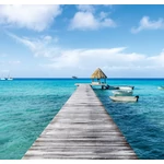 HB SPC/vinyl vízálló fali panel, Tropical Sea Pier (2605 x 2802 mm)