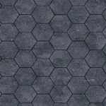 HB SPC/vinyl vízálló fali panel, Basalt Honeycomb Tile