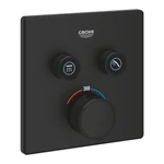 GROHE Grohtherm SmartControl termosztátos falsík alatti szögletes zuhanycsaptelep, Phantom Black