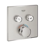 GROHE Grohtherm SmartControl termosztátos falsík alatti szögletes zuhanycsaptelep, Supersteel