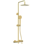 LUNART CECILE termosztátos zuhanyrendszer 250mm fejzuhannyal, Brushed Gold