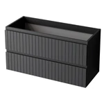 LUNART Breezer 80 2 fiókos alsószekrény, 81x45x55cm, Matt Black