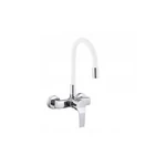 LUNART Pluto fali konyhai csaptelep, White Chrome