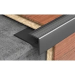 Lépcsőélvédő profil laminált padlóhoz 2700x16x23 mm, eloxált matt ezüst