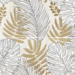 LUNART A Casa Inserto Frozen Leaves Ivory A+B csempe Nat./Ret. 25x75
