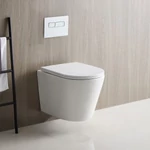 LUNART Argon fali WC tornádó öblítéssel, ülőkével, Glossy White