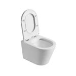 LUNART Argon fali WC tornádó öblítéssel, ülőkével, Glossy White