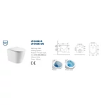 LUNART Argon fali WC tornádó öblítéssel, ülőkével, Glossy White