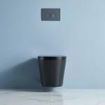 LUNART Argon fali WC tornádó öblítéssel, ülőkével, Matt Black