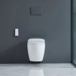LUNART Clever Comfort perem nélküli fali WC intelligens ülőkével, Glossy White