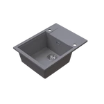 LUNART Lilu egymedencés gránit mosogató csepptálcával, Light Grey