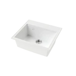 LUNART Cuki Lux egymedencés gránit mosogató, White