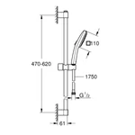 GROHE Tempesta Cube 110 rudas zuhanyszett 2 funkciós, Matt Black