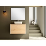 LUNART Uno 80 1 fiók + rejtett fiókos alsószekrény, White Oak
