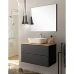 LUNART Mio 80 2 fiókos alsószekrény, Black