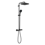 GROHE Tempesta Cube 250 thermosztátos zuhanyrendszer szögletes fejjel, Matt Black