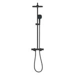 GROHE Tempesta Cube 250 thermosztátos zuhanyrendszer szögletes fejjel, Matt Black