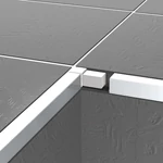 Szögletes, polírozott alumínium élprofil 2700x10mm, króm