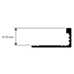 Progress Proterminal Stone Line alumínium L profil 2700x10mm, Black