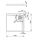 RADAWAY Argos C szögletes akril zuhanytálca szifonnal 90x90, fehér