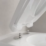 VILLEROY O.Novo perem nélküli fali WC, mély öblítésű, Soft-Close ülőkével, 540x360, Glossy White A.