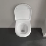 VILLEROY O.Novo perem nélküli fali WC, mély öblítésű, Soft-Close ülőkével, 490x360, Glossy White A.