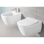 VILLEROY Subway 2.0 perem nélküli fali WC, mély öblítésű, Soft-Close ülőkével, 560x370, G. White Alp