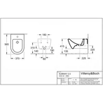 VILLEROY Subway 2.0 fali bidé, 565x375, Glossy White Alpin