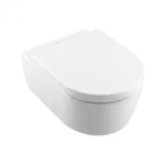 VILLEROY Avento perem nélküli fali WC, mély öblítésű, Soft-Close ülőkével, 530x370, Glossy White Alp