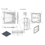 RADAWAY Doris C szögletes műmárvány zuhanytálca szifonnal 90x90, fehér