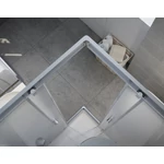 H2O Projecta szögletes zuhanykabin tolóajtóval, átlátszó üveggel, króm színű kerettel 80x80