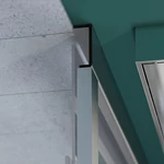 H2O Projecta negyedköríves zuhanykabin tolóajtóval, átlátszó üveggel, króm színű kerettel 90x90