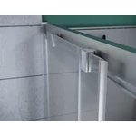 H2O Projecta szögletes zuhanykabin tolóajtóval, átlátszó üveggel, króm színű kerettel 90x90