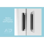 H2O Comfort A 80 negyedköríves zuhanykabin tolóajtóval, átlátszó üveggel, króm színű kerettel 80x80
